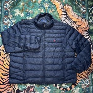 Polo Ralph Lauren The Colden Packable Jacket Puffer Coat Full Zip Navy 3XB $248